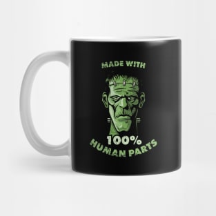 Made with 100% Human Parts Frankenstein Halloween Mug